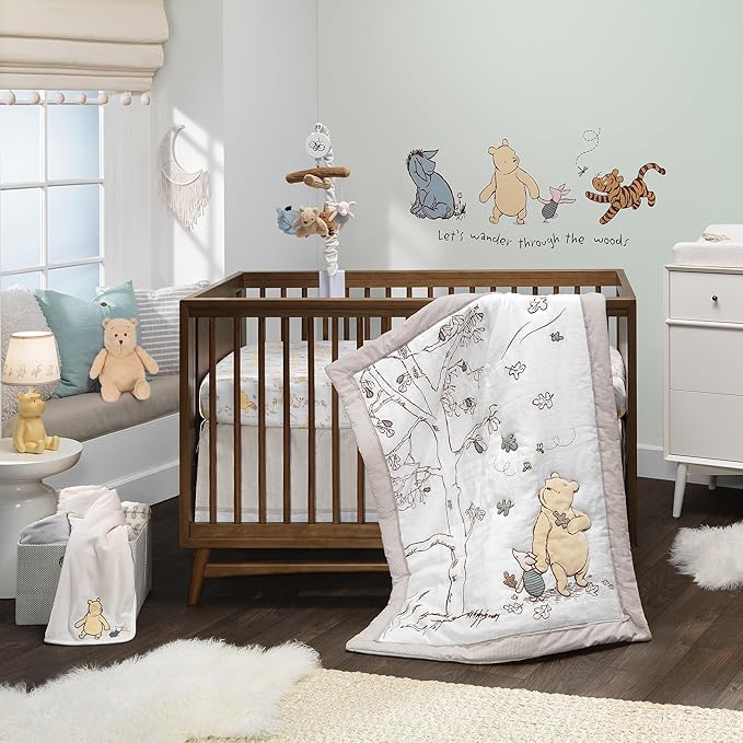 Lambs & Ivy Disney Baby Storytime Pooh Soft Creamy White Changing Pad Cover