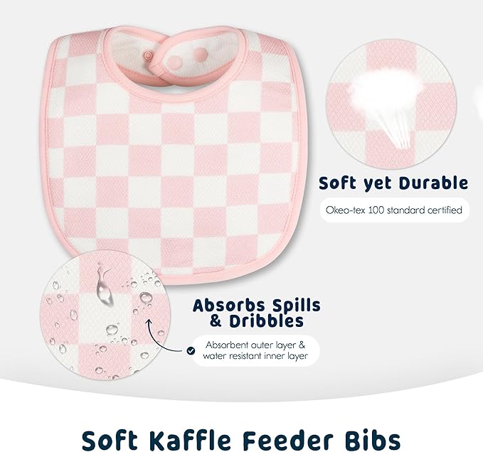 Tiny Twinkle Baby Feeding Bibs - Waterproof and Absorbent Infant Drool and Feeding Baby Bibs