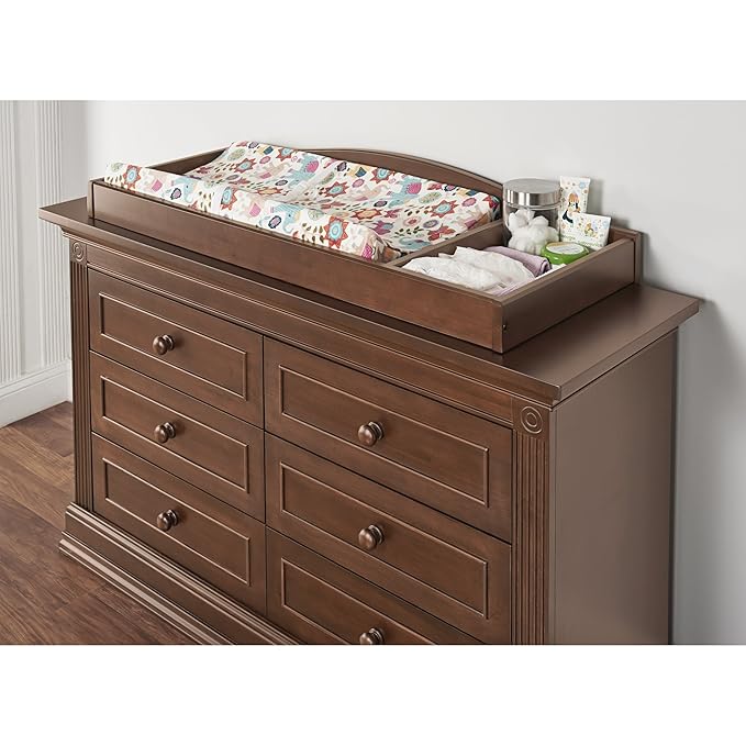 Baby Cache Natural Hardwood Changing Station Table Topper | Montana Collection | Kiln-dried & Hand-Crafted Construction | Brown Sugar