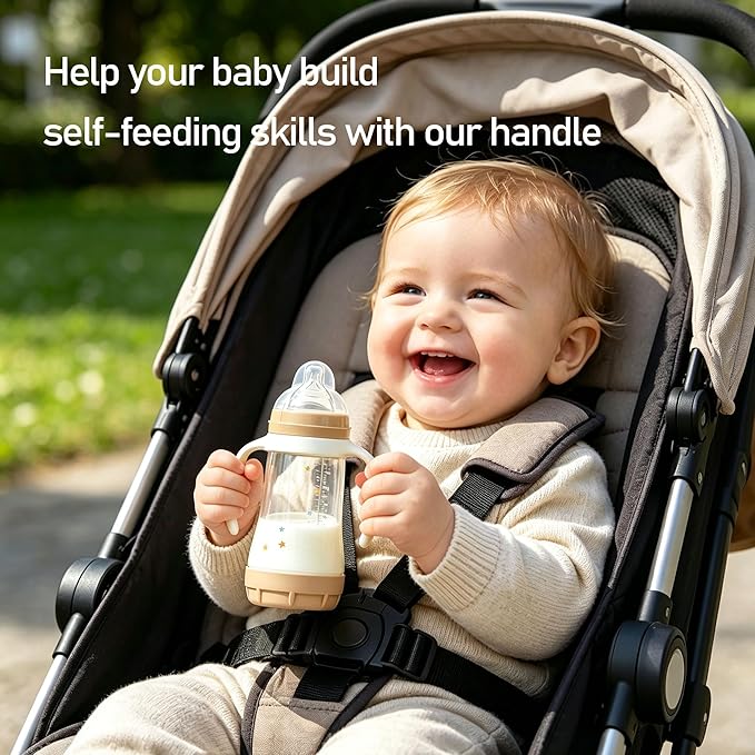 6Pack Baby Handles for MAM Bottles, Ergonomic Non-Slip Bottle Grips for Self-Feeding, Fits MAM Bottle 5oz, 9oz & 11oz, BPA-Free Trainer Accessories
