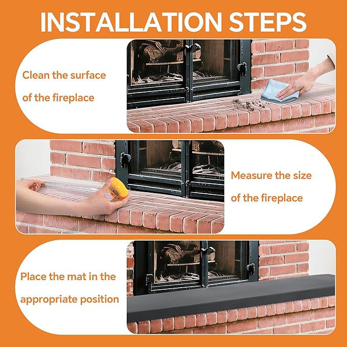 ROYALAY Fireplace Cushions for Hearth Sitting, 2" Thick Fireplace Cover Kid Proof with Anti-Slip Backing, 72"x 16" Hearth Cushion with Removable Cover