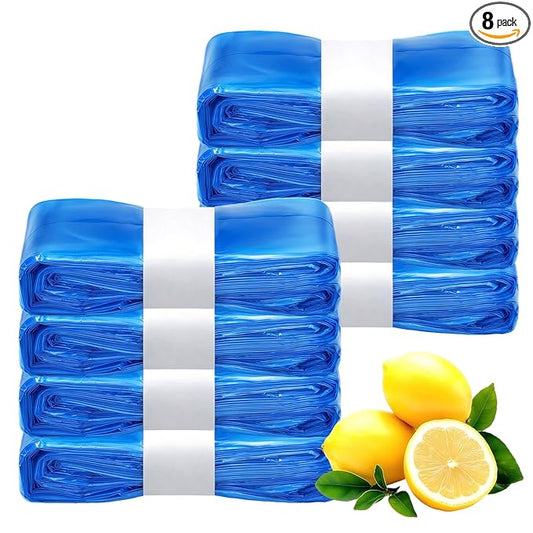 Compatible with Diaper Genie Pails Diaper Pail Refills | 8 Pack Lemon-Scent Continuous Liner Refills for Baby Diaper Pails | Durable Leak-Resistant Odor-Blocking Rolls | Easy Cut & Tie