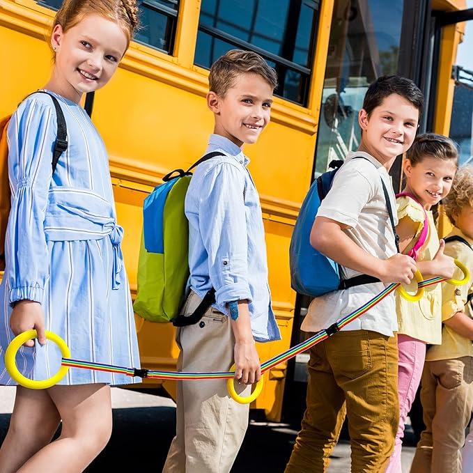 Tatuo 12 Set Toddlers Walking Rope for Preschool Toddlers Detachable Transition Rope Safety Daycare Rope for Preschool Daycare Kindergarten School Kids Outdoor Supplies (Yellow)