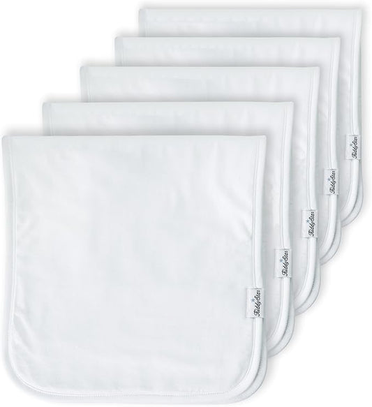 KiddyStar 5-Pack Burp Cloths – Organic Cotton, Soft, Large & Absorbent 3-Layer Towels for Newborns – Essential for Feeding & Spit-Up