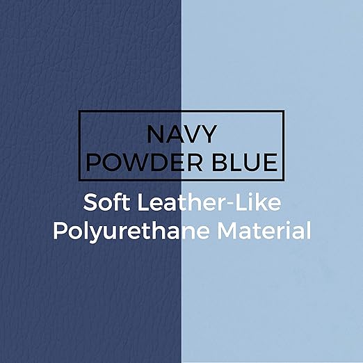 FDP SoftScape Ultra-Soft Daycare Baby and Infant Contoured Changing Pad, Non-Slip Bottom, Built-In Handle Easy to Transport Travel - Navy/ Powder Blue (10421-NVPB)
