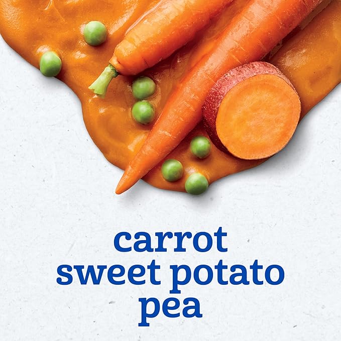 Gerber Stage 2 Baby Food, Carrot Sweet Potato Pea Puree Tubs, No Added Salt, No Artificial Colors or Flavors, Baby Puree, 16-Pack