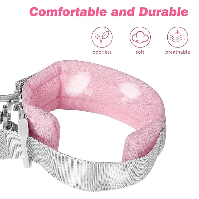 Toddler Leash 2Pack, Toddler Kids Harness Anti Lost Wrist Link with Magnetic Lock, Reflective Safety Walking Harness Wristband Leashes for 2,3,4 Years Old Boys Girls, Blue+Pink