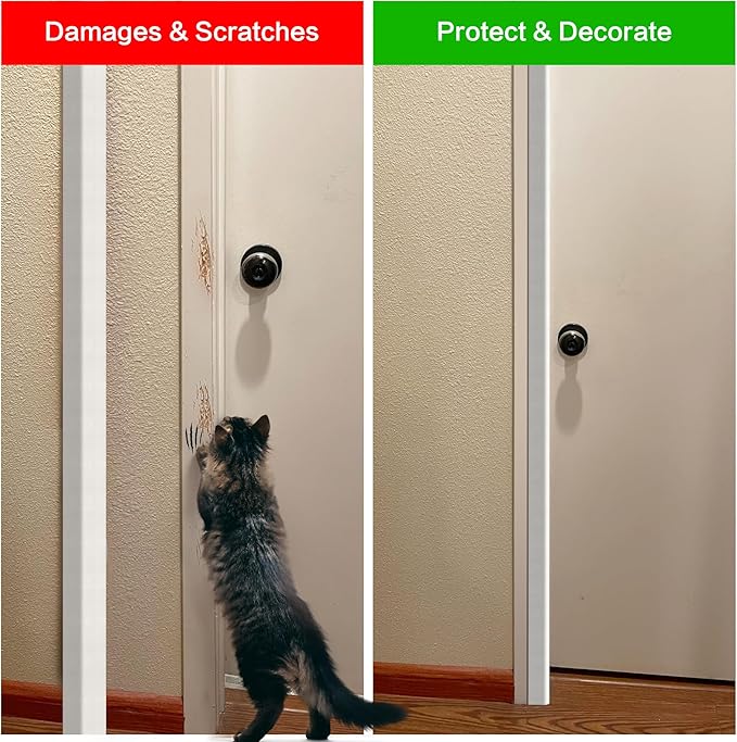 ‎Frychee Wall Corner Protector, Walls Edge Protector，Self-Adhesive Wall Corner Guards,PVC Double Side Edge Protector， Furniture Stairs Guard (2, 2.5x90cm/0.98x35.4in)
