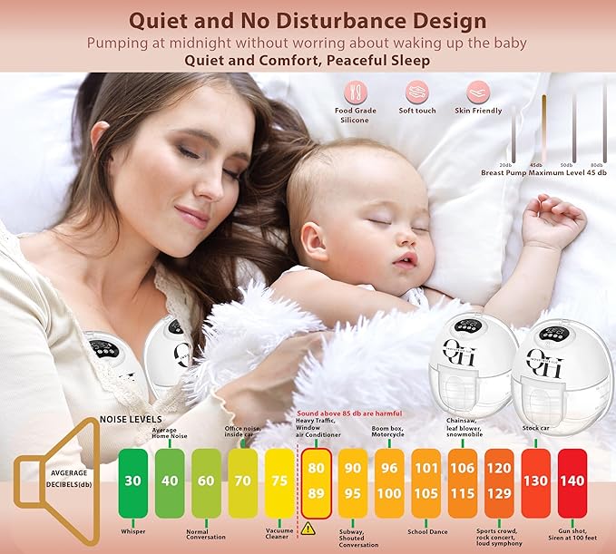 Hands-Free Wearable Breast Pump with Leak-Proof Comfort Seal, Portable Electric Pump Featuring 4 Modes, 12 Adjustable Suction Levels & Smart Memory Function with Extended Battery Life