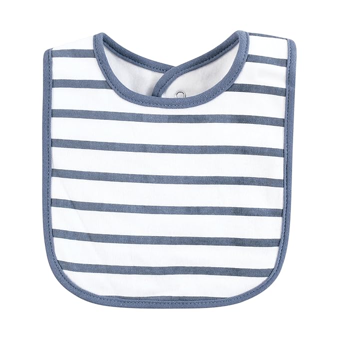 Hudson Baby Unisex Cotton Bibs, Pastel Dino, One Size