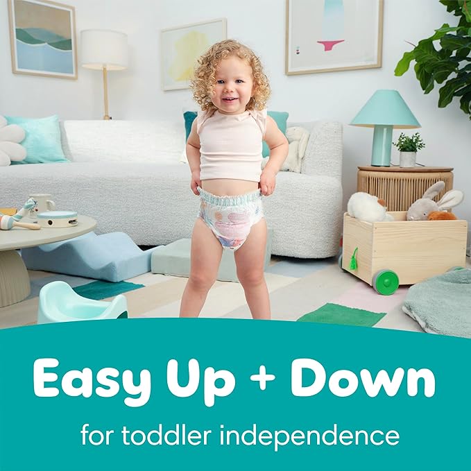 Easy Ups Girls & Boys Potty Training Pants, Size 5T-6T, 15 Count, Peppa Absorbent Training Underwear, Up to 100% Leakproof Day and Night, Hypoallergenic (Packaging May Vary)
