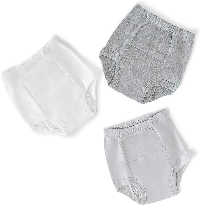 Laas Organic Cotton Potty Training Pants/Underwear, GOTS Certified, Boys, Girls, Unisex, Toddler, Pack of 3