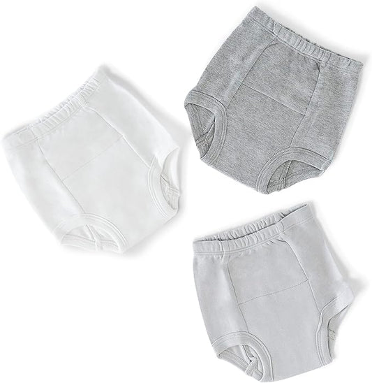 Laas Organic Cotton Potty Training Pants/Underwear, GOTS Certified, Boys, Girls, Unisex, Toddler, Pack of 3