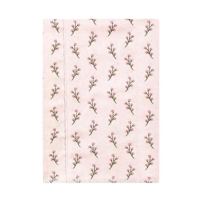 Hudson Baby Unisex Baby Cotton Flannel Burp Cloths, Soft Painted Floral 4 Pack, One Size