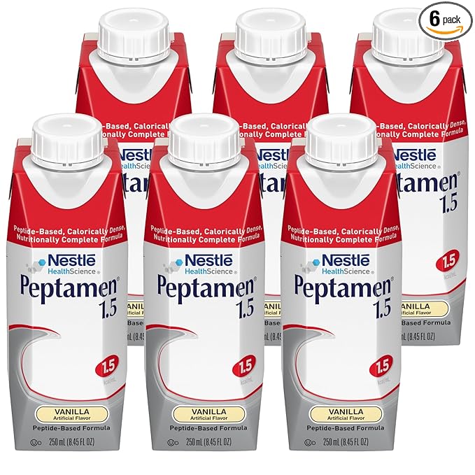 Nestle Peptamen 1.5 Oral Supplement Vanilla 250 mL Carton, 6 Count