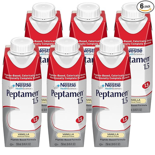 Nestle Peptamen 1.5 Oral Supplement Vanilla 250 mL Carton, 6 Count