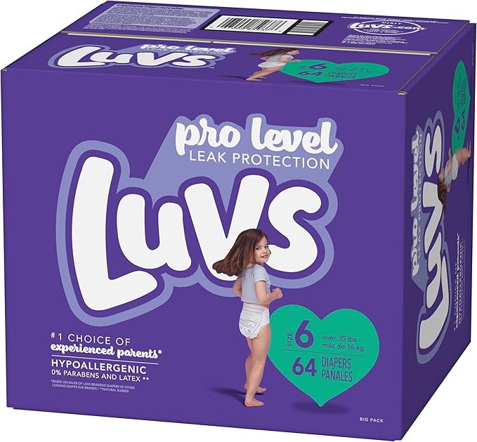 Luvs Diapers - Size 6, 64 Count, Paw Patrol Disposable Baby Diapers