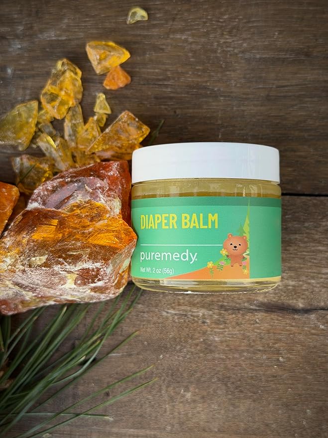 Puremedy - Diaper Balm - Baby Rash Healing Ointment, All-Natural Vegan Balm Soothes and Relieves Symptoms of Dry Itchy Flaky Red Skin - 2 oz