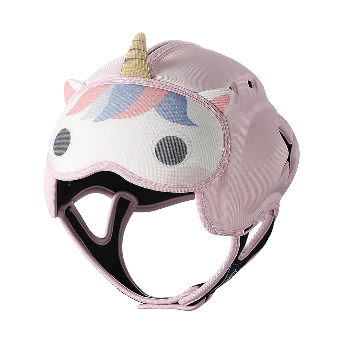 Mambobaby Baby Head Protector Helmet for Crawling and Walking, Breathable Soft Helmet, Ultra-Lightweight & Adjustable, Prevents Bumps Safety Helmet for Infants Toddlers 6-24 Months (Pure Unicorn)