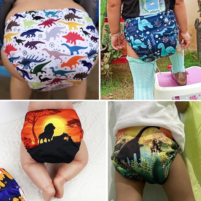 Mama Koala 1.0 Cloth Diapers for Babies, 6 Pack Pocket Shell Only (NO Inserts) - One Size Washable and Reusable Pocket Diapers for Newborns and Toddlers - 160045