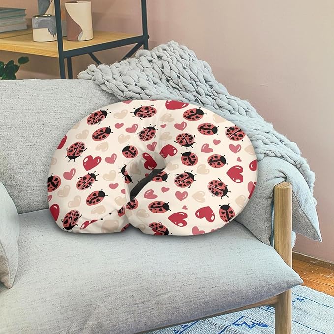 Ladybug Love Nursing Pillow Cover Breathable Neutral Breastfeeding Pillow Cover Easy to Clean Soft Removable Pillow Cover for Infant Snug