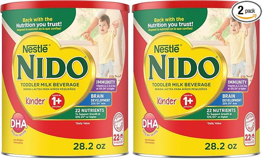 Nido NESTLE Kinder 1+ Powdered Milk Beverage 1.76 lb. Canister (Pack of 2)