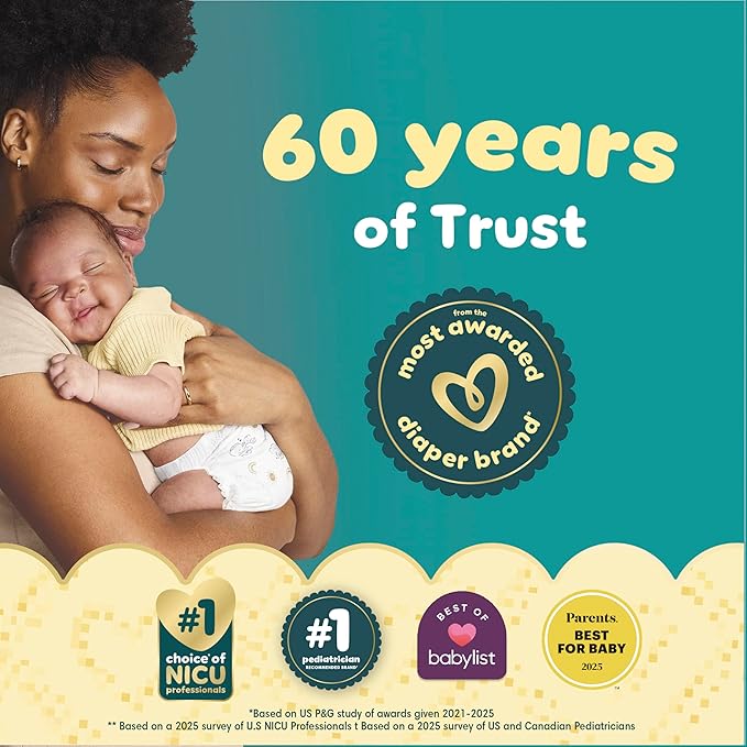 Pampers Baby Diapers - Swaddlers - Size P1, 27 Count, Ultra Absorbent Disposable Preemie Diaper