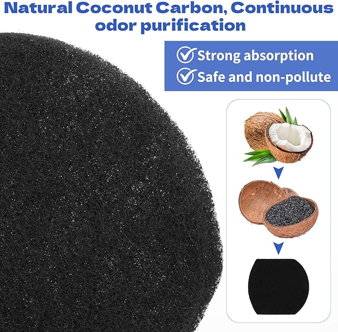 16 PCS Diaper Pail Deodorizer Refills for Ubbi Diaper Pail, Activated Charcoal Odor Absorbing Filters, Strong Odor Eliminating, Precise fit, Keep Nursery Fresh Long-Lasting