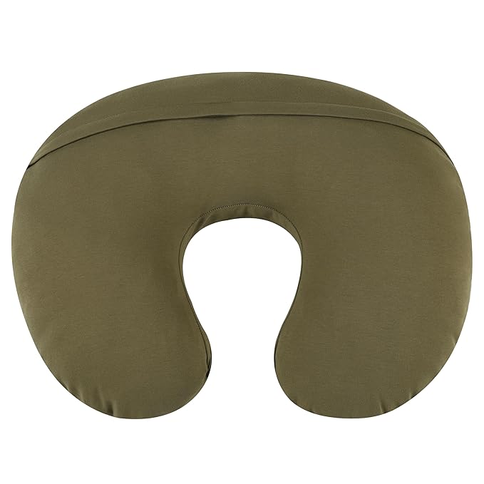 Onacosht 100% Organic Cotton Nursing Pillow Cover Soft Breathable Jersey Feeding Pillow Slipcover Fits Standard Infant Nursing Pillow for Baby Boy and Girl, Olive