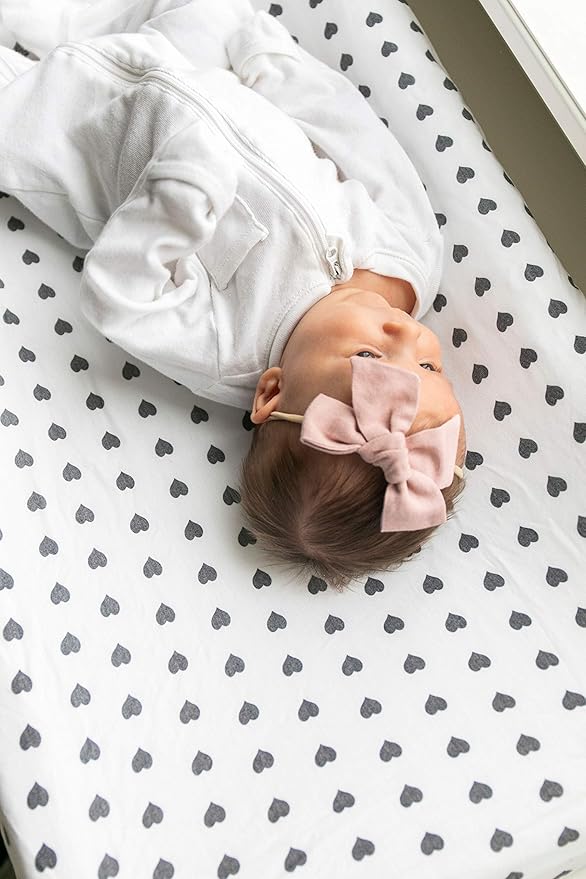 Premium Knit Diaper Changing Pad Cover Smitten by Copper Pearl