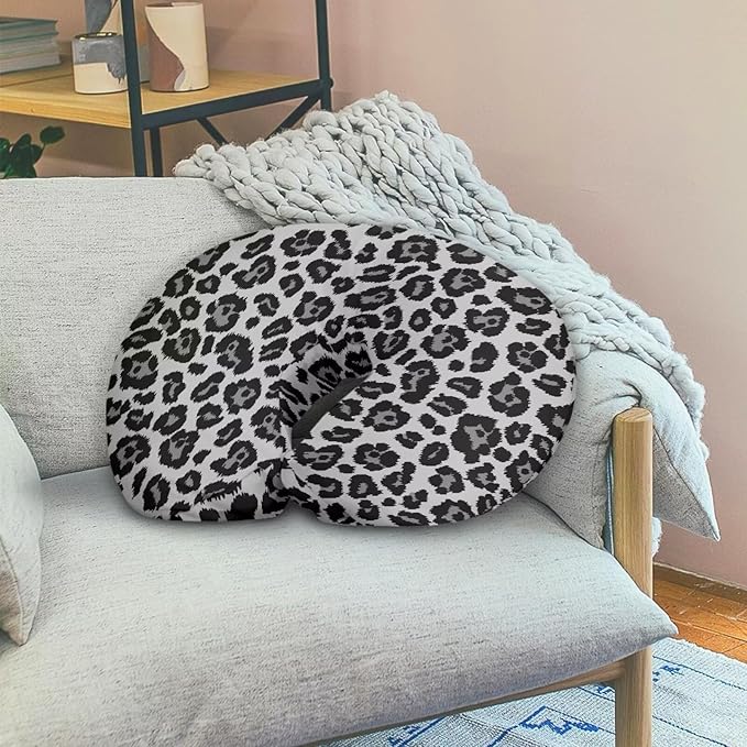 Leopard Nursing Pillow Cover for Infant Removable Neutral Breastfeeding Pillow Cover with Hidden Zipper Soft Stretchy Breastfeeding Pillow Slipcover