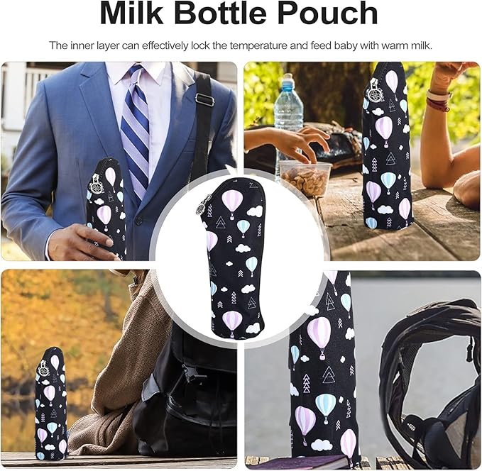 2pcs Insulated Bottle Bags Portable Breastmilk Storage Tote Thermal Pouch Travel Carrier
