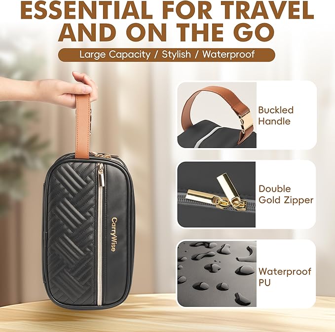 Black Breast Milk Cooler Bag – Large Capacity, Keeps Milk Cold 8+ Hours, Waterproof Insulated Travel Bag with 3 Ice Packs & Buckle Handle for Nursing Moms, Daycare, Travel