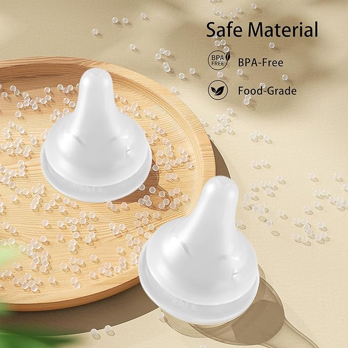 Beilastar-x Nipples for Baby Bottles – 100% Soft Baby Bottle Nipples, Natural Feel Silicone Bottle Nipples, BPA-Free