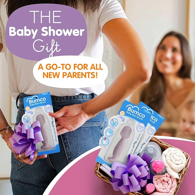 Bumco Diaper Cream Spatula (Mini) - BPA-free Butt Paste Diaper Cream Applicator, Soft & Flexible Diaper Rash Cream Applicator, Butt Spatula Baby, Mom-Invented Diaper Bag Essentials (Lilac)
