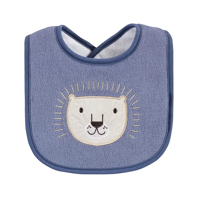 Hudson Baby Unisex Baby Cotton Terry Drooler Bibs with Fiber Filling, Wild One, One Size