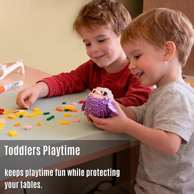 Silicone Placemats for Toddlers & Kids with Angle-Protective Safety Edge – Baby Placemats for Restaurants & Dining Table – Non-Slip & BPA-Free Food Mat – 1.5mm Thick, 18"x12", Vanilla Cream