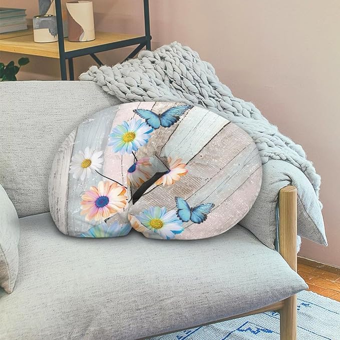 Nursing Pillow Cover, Breastfeeding Pillow Slipcover Fits Nursing Pillow for Baby Boy Girl，Washable Feeding Pillow Covers for Breastfeeding and Bottle Feeding,Daisy Butterfly(Cover Only)