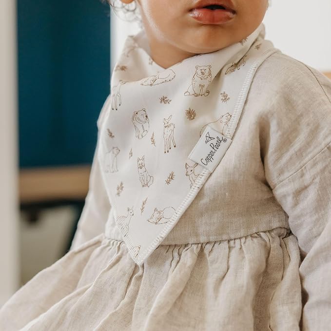 Copper Pearl Baby Bandana Bibs, 4 Pack