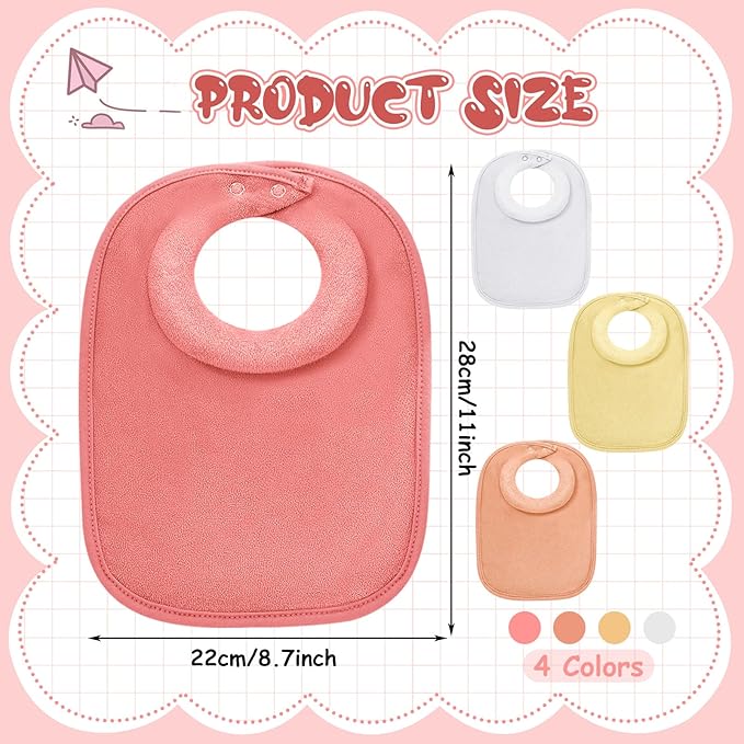 Twistover Newborn Bibs Feeding Bibs for Drooling and Teething Comfy Neck Baby Bib with Padded Absorbent Collar