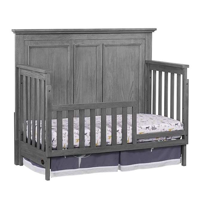 Oxford Baby Willowbrook/Kenilworth Crib to Toddler Bed Guard Rail Conversion Kit, Graphite Gray, GreenGuard Gold Certified