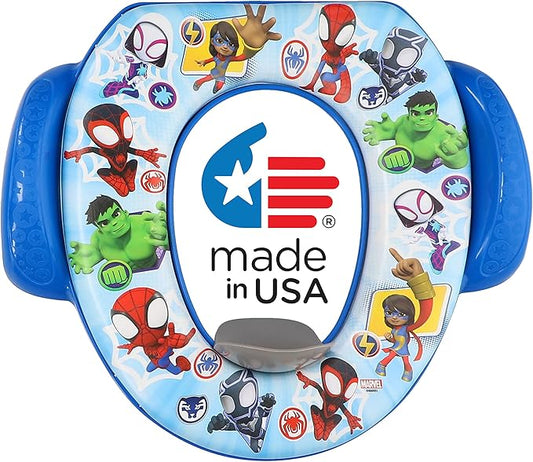Spidey and His Amazing Friends "Team Up" Soft Potty Seat and Potty Training Seat - Soft Cushion, Baby Potty Training, Safe, Easy to Clean