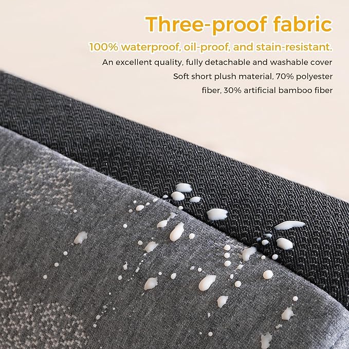 Bed Rail Bumpers for Toddlers 2pcs - Foam Fold Bed Bumper Guard with Dual Non-Slip Pads Waterproof Washable Soft Removable Cover Safe Bed Rail for Toddlers, Kids Seniors