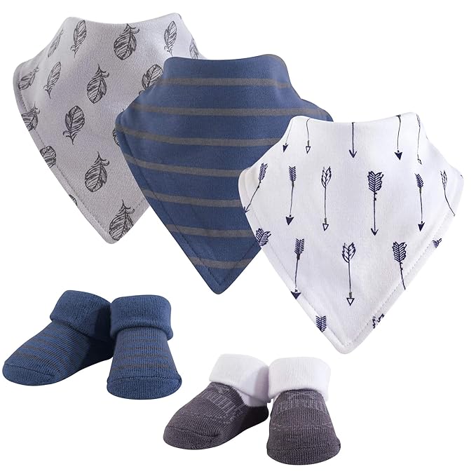 Yoga Sprout Bandana Bib & Accessory Set, 5 Piece, Arrows