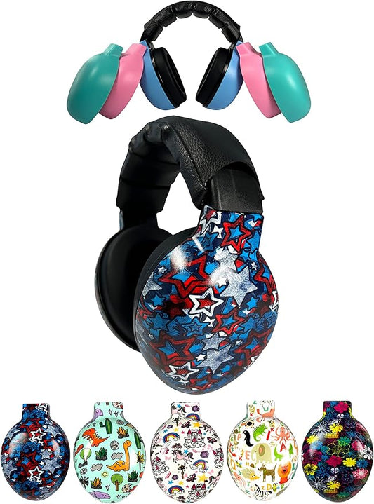 ZIPZ Baby & Toddler Earmuffs - ANSI-Certified Noise Protection, Audiologist-Recommended, Interchangeable Shells (0-4 Yrs)
