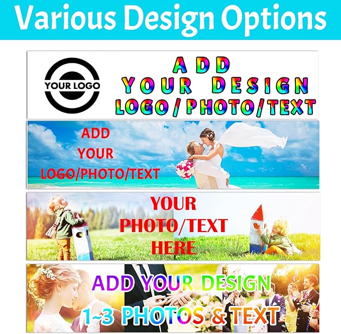 50 Pcs Personalized Water Bottle Labels With Business Logo - Custom Waterproof Printable Photo Wrappers Stickers for Tradeshow Giveaways