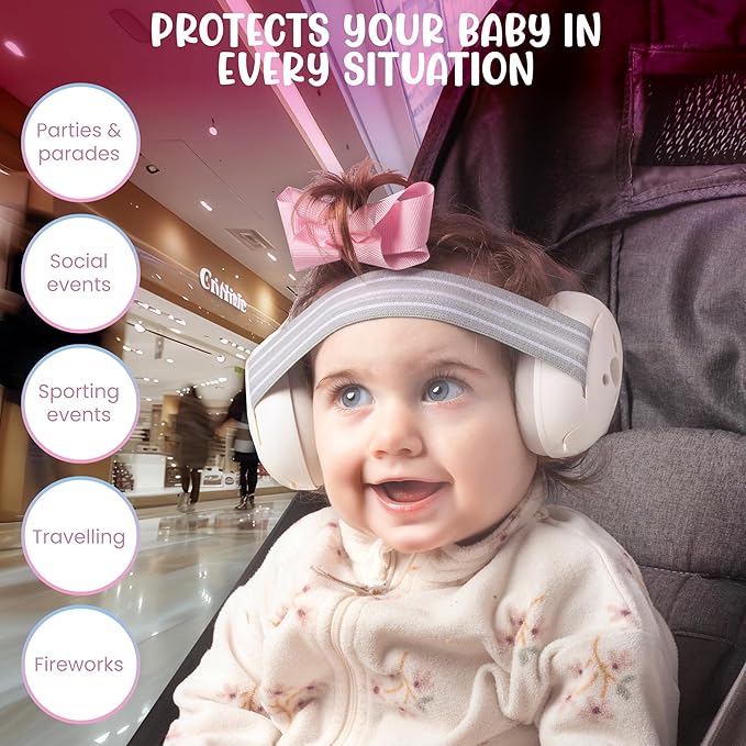 Beraja Baby Headphones - Noise Cancelling Ear Muffs for Noise Protection