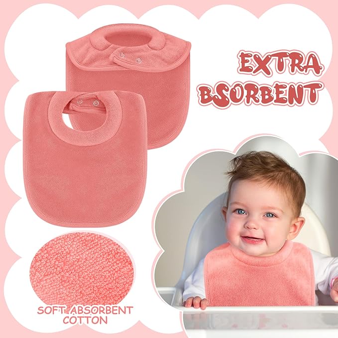 Twistover Newborn Bibs Feeding Bibs for Drooling and Teething Comfy Neck Baby Bib with Padded Absorbent Collar