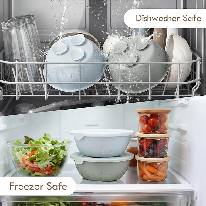 Moonkie Baby Suction Bowls for Self-Feeding: 3 Strong Suction Bases Prevent Spills - Seamless One-Piece Design for Easy Cleanup - Stainless Steel & Silicone Toddler Bowls with Lids - 13 oz 4 Pack