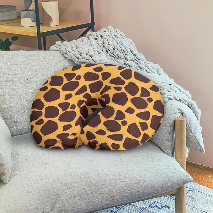 GOSTONG Giraffe Print Nursing Pillow Cover Stretchy Removable Nursing Covers for Breastfeeding Pillows, Ultra Soft Comfortable Slipcover for Baby Girls and Boys